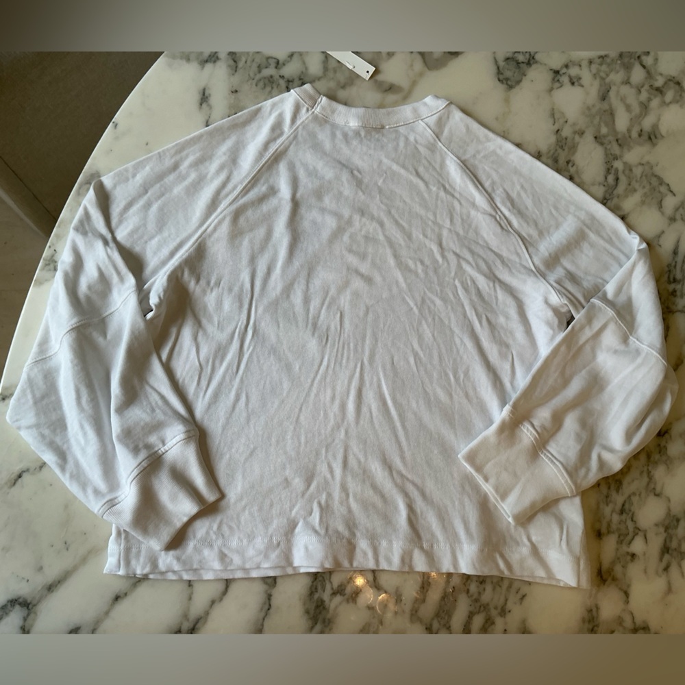 NWT Madewell nt718 White Relaxed Long-Sleeve Raglan Tee size XS - Picture 3 of 5